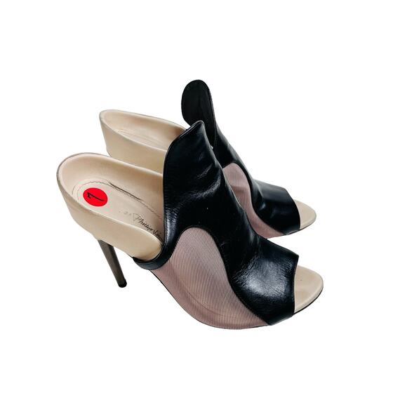 3.1 Phillip Lim Aria Suede Mule Sandal Black Mauve 7 - Picture 1 of 15